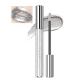 Metallic Diamond Liquid Lipsticks, Silver Lipstick for women, Waterproof Long Lasting Shinning Lip Gloss for Eyes and Lips Makeup, Highly Pigmented smudge-proof Not Stick Cup Matte Lipstick for Girls